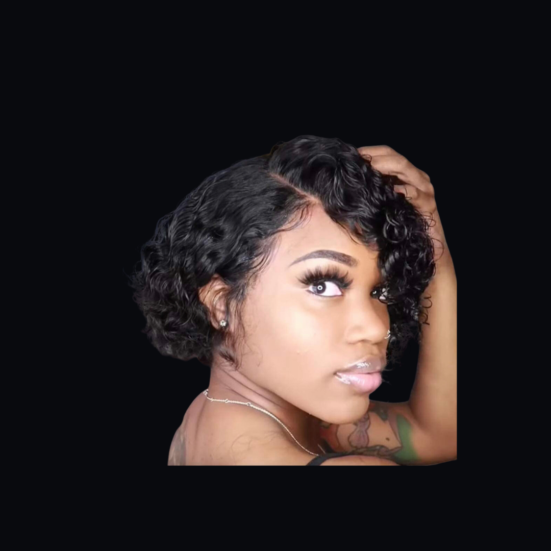 Short Curly Afro Human Wig